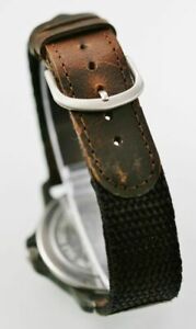 【送料無料】　腕時計　スイスアーミーメンズスチールナイロンブラックブラウンレザークォーツ