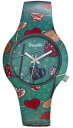 【送料無料】　腕時計　ウォッチグラフィックスムードシリコンdoodle wristwatch watch graphics mood 35mm green silicone