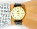 yz@rv@\}X^[T[rXzarja au10 wrist watch gold plated 17 jewels ussr rare serviced by master