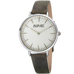 【送料無料】　腕時計　シュタイナーハンドクォーツストラップウォッチwomens august steiner as8187gy two hand quartz genuine leather strap watch