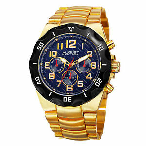 【送料無料】　腕時計　シュタイナーステンレススチールブレスレットmens august steiner as8161 quartz multifuntion stainless steel bracelet watch