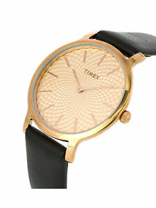 【送料無料】 腕時計 アナログクォーツファッションtimex womens metropolitan tw2r91700 rosegold leather analog quartz fashion