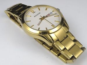 【送料無料】　腕時計　mensゴールドaccurist mb985w 50mmens gold plated accurist mb985w dress oversize bracelet watch 50m