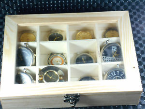 【送料無料】 腕時計 90coleccion 12グラスロットcoleccion 12 antique year 90 watches boxed wooden with glass cabinet lot watches