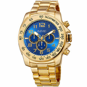 【送料無料】　腕時計　シュタイナータイムゾーンスチールブレスレットmens august steiner as8095ygbu quartz two time zone date steel bracelet watch
