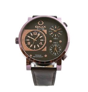 【送料無料】　腕時計　レトロホラトリプルロサomax hombres diseador retro hora triple esfera oro rosa