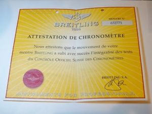 【送料無料】　腕時計　ブライトリングアテステーションクロノメーターbreitling attestation de chronometre montre no 632771 certificate 0030223025