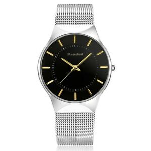 【送料無料】　腕時計　メンズステンレス＃readeel mens ultra thin luxury stainless steel wristwatch 5