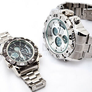 【送料無料】　腕時計　クロノグラフmetal chronograph watch