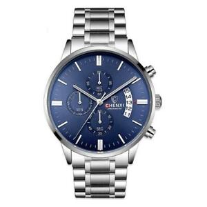 【送料無料】　腕時計　multiクオーツクロノグラフsteel strip multi function quartz chronograph wrist watch