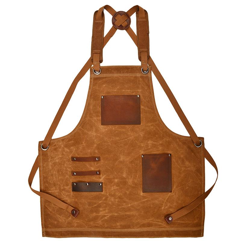 エプロン オイル レザー メンズ キャンバス 耐久性 レトロ 工房 職人 クラシック ワックス ホース 耐摩耗 ヴィンテージ風