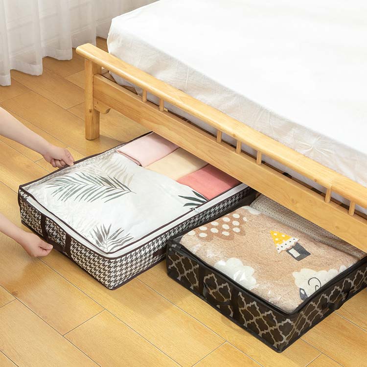 ファスナー 2個セット ベット下 収納ボックス 衣装ケース クローゼット収納 ベッド...
