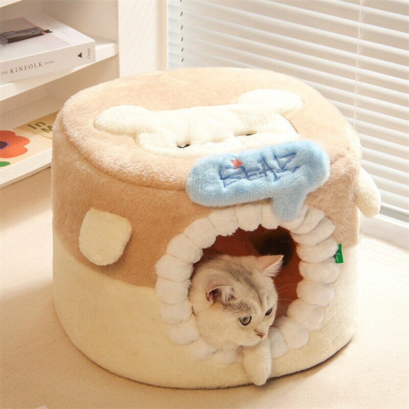 ペットベッド ペットハウス 犬猫ベッド 猫 小型犬用 猫ハウス 秋 冬 洞窟 犬猫兼用...