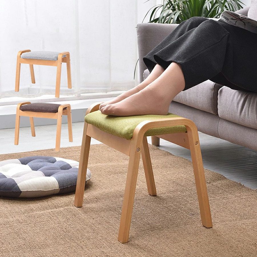 オットマン スツール 木製スツール 北欧 シンプル ナチュラル 高さ36cm ダイニング リビング 玄関 北欧 おしゃれ シンプル 玄関椅子 高齢者 お客様用椅子 玄関ベンチ 腰かけ ロビーチェア リラックスフォーム [2]