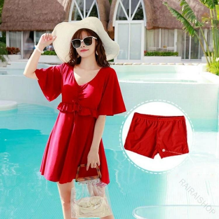 Swimming Suits - マタニティ 水着 セット 上下セット ワンピース ボトムス ショートパンツ ハーフパンツ ウエストゴム 薄手 速乾 水陸両用 産前