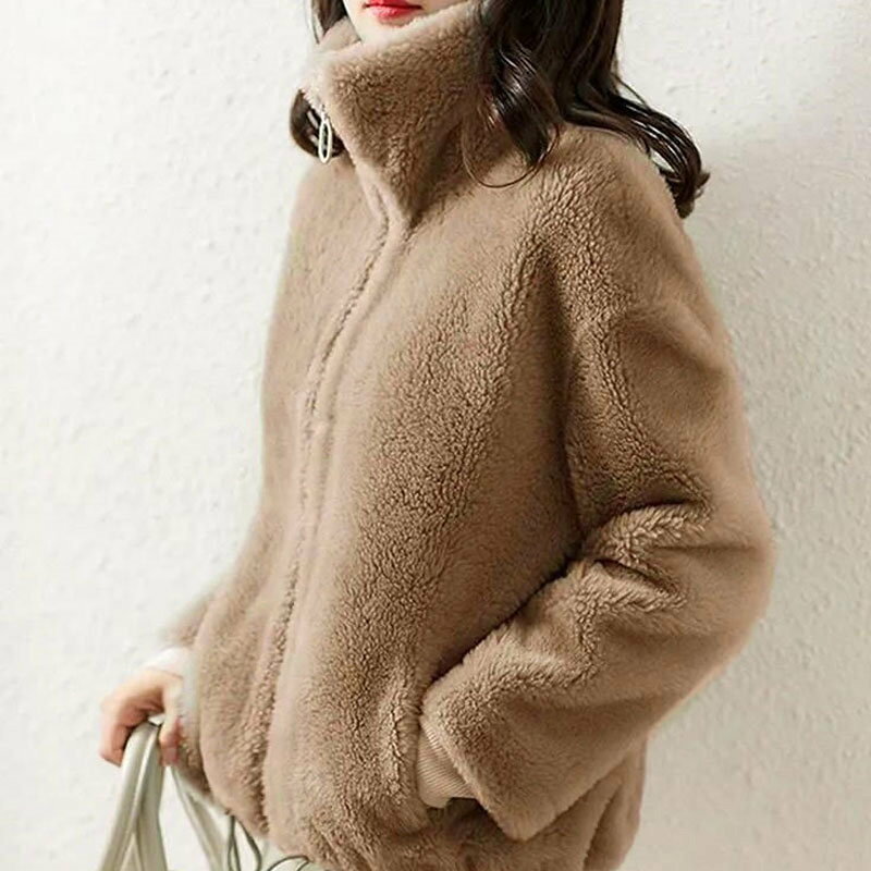 ボアコート レディース ファーコート コート ショート丈 フェイクファー 秋冬 カーディガン ボア アウター 羽織り コーディガン あったか ショートコート タートルネック ふわふわ 無地 長袖 トップス 冬 可愛い 部屋着 ルームウェア カジュアル シンプル 暖かい 送料無料 hokutostore-10126287 hokutostore サンプル画像2