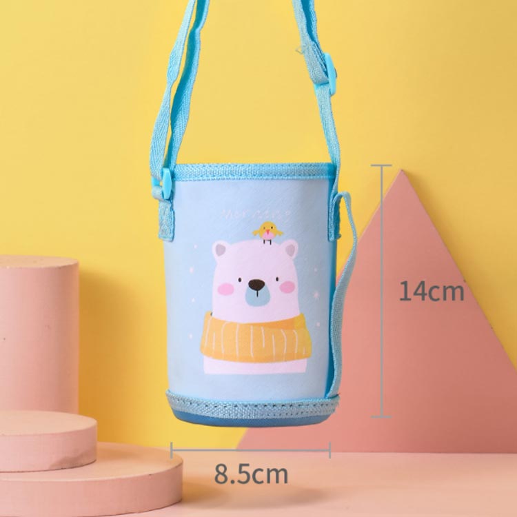 子ども ショルダー付き 水筒カバー 携帯式 女の子 水筒ケース 斜めがけ 小学校 ボ...