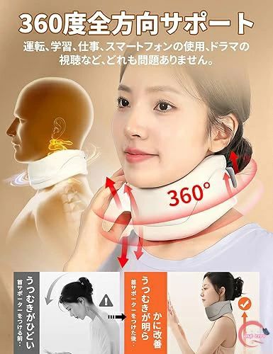 首サポーター ネックサポーター 首こり 頚椎 頚部保持 頚椎直変ベルト 通気性 柔ら...