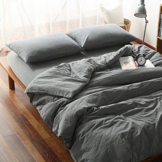 商品説明シンプルで使い勝手の良い掛け布団カバー・シーツ・枕カバー2枚の4点セット。心地良い柔らかな肌触りが気持ちイイ☆吸汗性に優れたオールシーズン快適な天然素材の綿100％生地を使用しています。※1.2m幅ベッド用のみ枕カバー1枚の3点セッ...