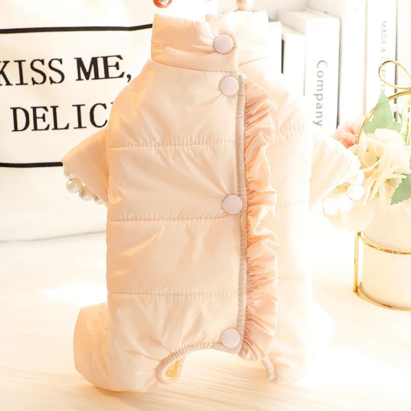 綿入れ 小型犬 中型犬 お腹ガード 超かわいい 保護 柴犬 四足服 素材 ダウン 服 犬 冬 ペット
