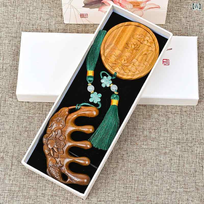 檀木 実用性 マッサージコーム 母の