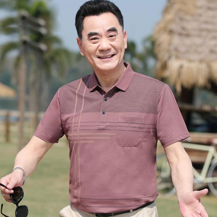 紳士 tシャツ 涼しい 吸汗速乾 大きいサイズ 服 オフィス 誕生日 男性 シニアファッション UVカット ビジネス 夏用 高齢者 胸ポケット付き メンズ ゴルフシャツ カジュアル シニア ゴルフウェア プレゼント ポロシャツ クールビズ 通勤 半袖 部屋着 スポーツ おしゃれ hokutostore-10071302 hokutostore サンプル画像3