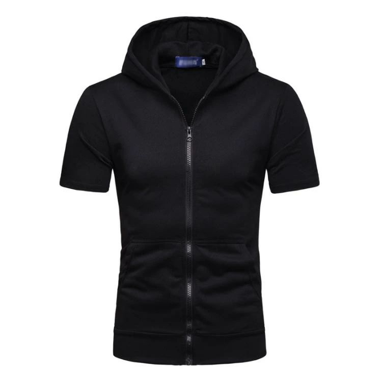 おしゃれ 無地 フード付き 吸汗 メンズ ジップアップパーカー 夏パーカー 夏服 ゴルフウェア 半袖パーカー 薄手 ジップパーカー スポーツ シンプル 父の日 サマーパーカー トップス 羽織 カジュアル 2