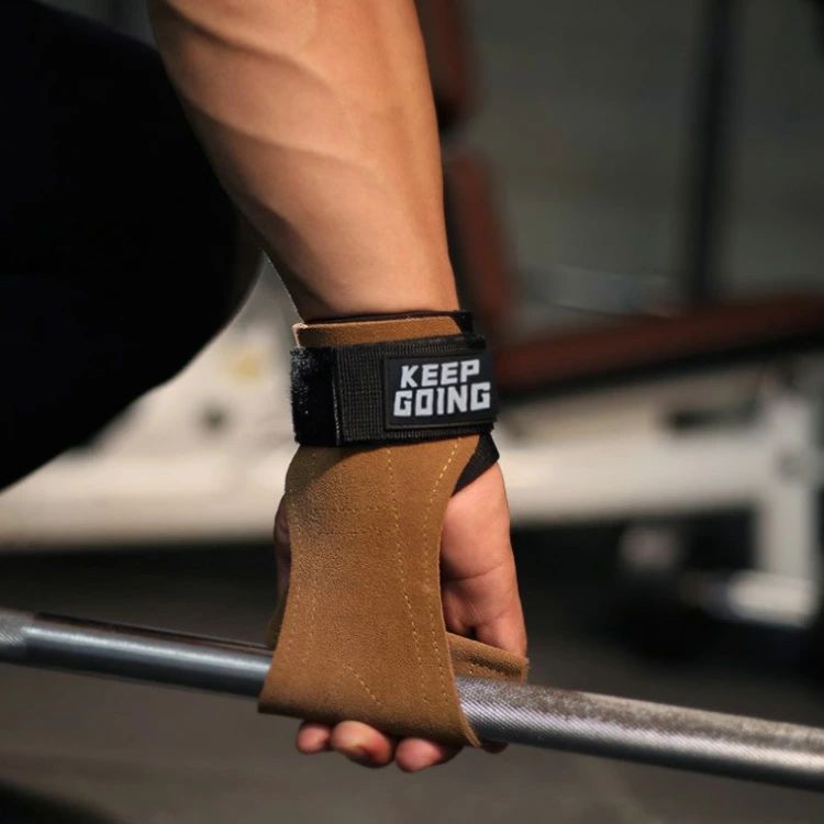 hokutostoreの筋トレ 滑り止め 懸垂 ウェイトリフティング フィットネス パワーリフティング リストラップ 耐摩耗 グリップ ラバー 男女兼用 パワーグリップ ウエイトトレーニング 筋トレ 保護 左右セット トレーニンググローブ 握力補助 手首サポーター｜アングル2