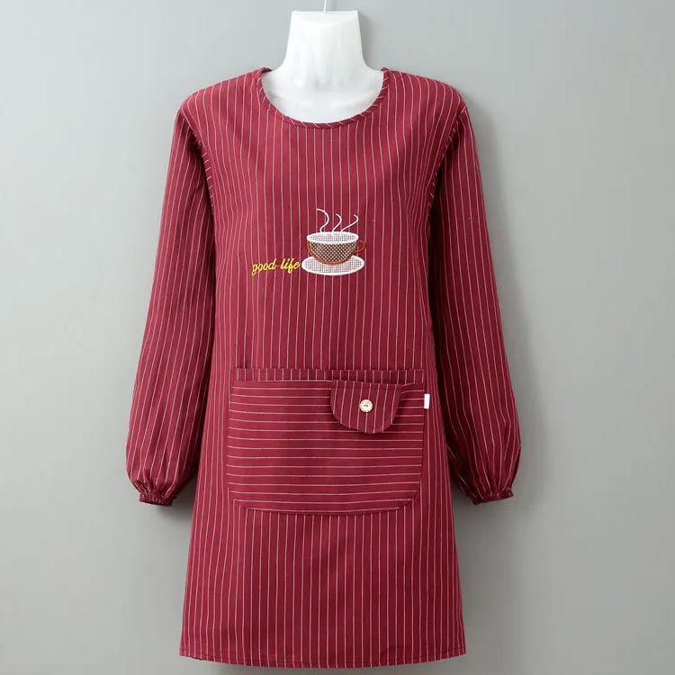 かっぽう着 大きいサイズ エプロン かっぽうぎ プレゼント レディース 保育士 長袖 かわいい おしゃれ 割烹着 ゆったり ギフト おしゃれ 保育園 ストタイプ柄