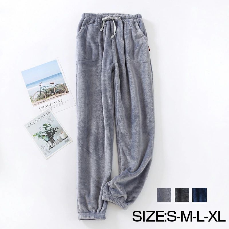 ルームズボン 下着 S/M/LXL 厚手 裏起毛 20代30代40代50代60代 寝巻き メンズ パンツ メンズ 室内着 もこもこ ルームパンツ ルームウェア あったか メンズ ボトムズ ウェストゴム ルームパンツ パジャマパンツ パジャマパンツ 部屋着 防寒対策 フランネル
