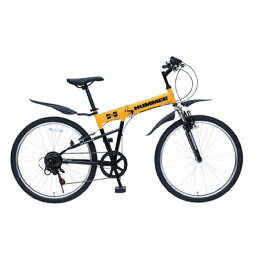 HUMMER ハマー 折畳み自転車 6段変速機能 26インチ 通勤 通学 FサスFD-MTB266SLイエロー 4562369182668 MG-HM266L