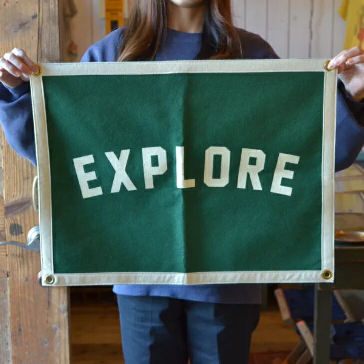 オックスフォードペナント エクスプローラーOXFORD PENNANT CAMP FLAG "EXPLORE"