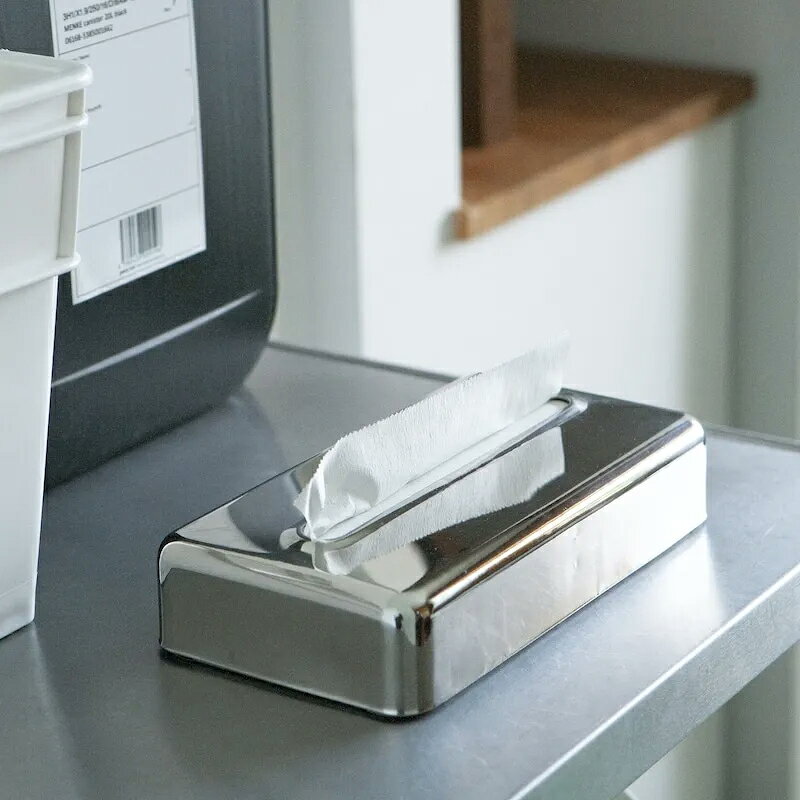 ティッシュディスペンサー プレーン ステンレスTISSUE DISPENSER 