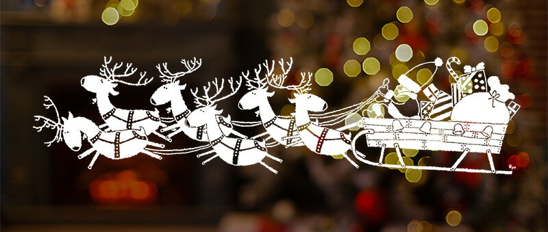 リピッタ（ロングそりトナカイ）貼り直しができるステッカー のり残りなし 水洗いできる 純日本製 ディ..