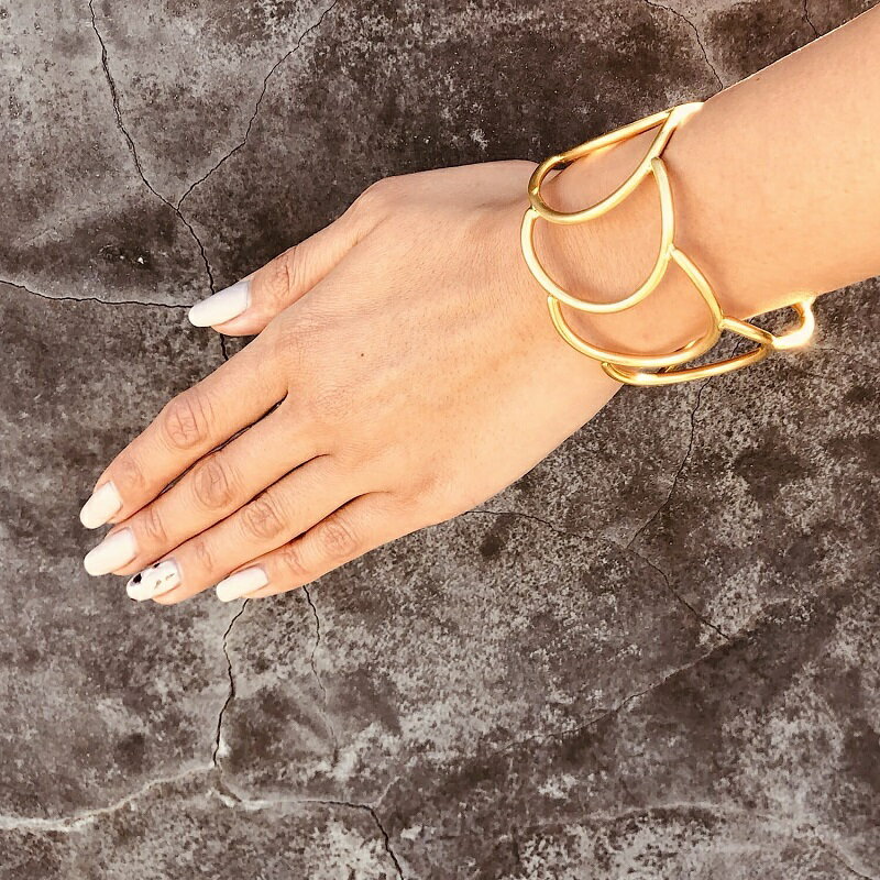 メタルバングル メタル ブレスレット バングル ゴールド 大きめ アクセサリー レディース パーティー おしゃれ ワンポイント アクセント 大人 カジュアル 小...