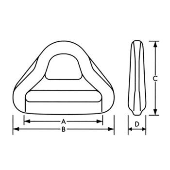 【ネコポス便対応】 YKK LD-S プラスチックパーツ Dカン / D-ring LDS：LD30S