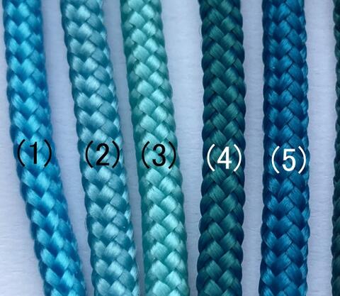 【ネコポス便対応】 325 パラコード【 1m カット売り 】青色（青緑）選別 ブルー系 ( ティール ) (ブルーグリーン） パラコード 325 PARACORD アメリカ製 Para Cord ポリエステル ナイロン製 太さ約2.8±0.2mm ※ご注文時に色を指定してください。