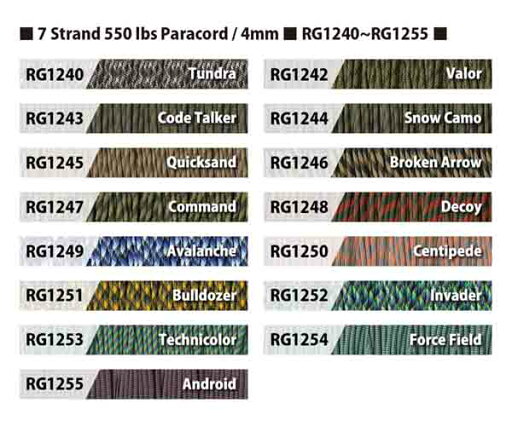 【ネコポス便対応】 【 1m カット売り 】 550 Para Cord アメリカ製 パラコード , Atwood Rope MFG社製パラコード 太さ:約4mm ※ご注文時に色を指定してください。 【ネコポス便対応】 【 1m カット売り 】 550 Para Cord アメリカ製 パラコード , Atwood Rope MFG社製パラコード 太さ:約4mm ※ご注文時に色を指定してください。