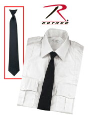 【ネコポス便対応】 ROTHCO ロスコ クリップ式 ネクタイ ブラック ,濃紺 ネイビー : POLICE ISSUE NECKTIE - CLIP-ON / 警察官・保安官 ワンタッチ クリップ 米国警察使用 / 長さ約45cm or 50cm※全長（結び目上端から端までの長さです。）