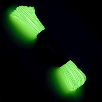 【ネコポス便対応】 【 10m カット売り , 蓄光 パラコード 】 Glow In The Dark 275 Tactical Cord アメリカ製 , 暗闇で光る パラコード , Atwood Rope 社製 275 タクティカルコード 太さ約2.4mm ※画像は50ftです。お届けはご注文時の長さ分のみになります。 2