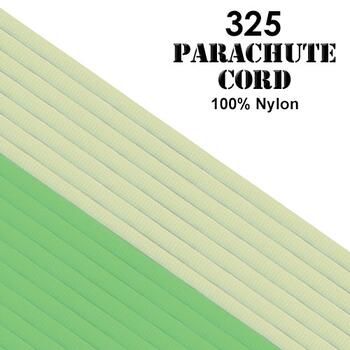   325 パラコード アメリカ製 太さ：約 3mm , 325 Parachute Cord 325 lbs Paracord ナイロン製 中芯3本入 325ポンド , Pepperell 社製