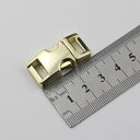 【ネコポス便対応】 【本体色ゴールド 表面金色メッキ加工 / ウェビングサイズ：10mm】 メタル サイドリリース 曲面バックル パラコードブレスレット用留め具 / 部品　※金色のメッキです。