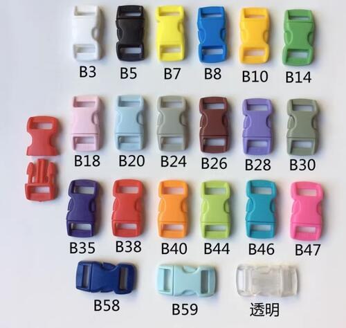 【ネコポス便対応】 サイド リリース バックル bu10-02 プラスチック POM製 10mm幅用【1個】 ご注文時に色を指定してください 耐荷重の範囲で引っ張っても【外れない】構造のバックルです 側面…