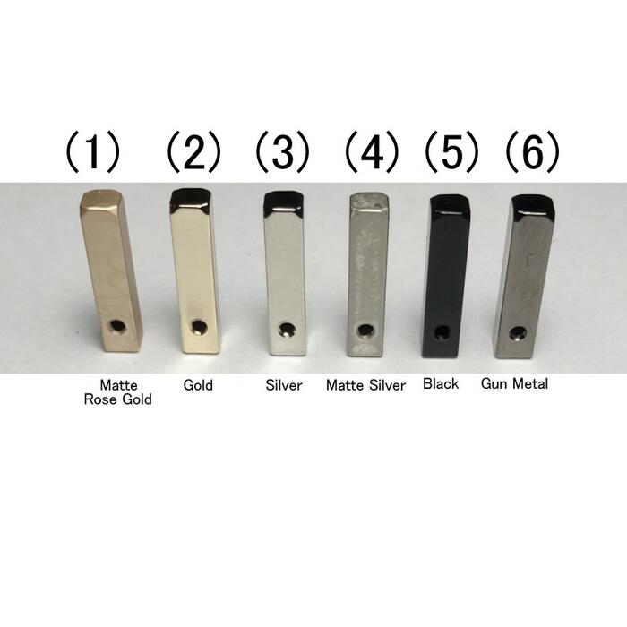 【ネコポス便対応】116【ねじ固定式】穴径 2.8mm カツラ エンドキャップ 合金製 エンドパーツ カツラカン 紐止め金具 四角柱型 275 Tactical Cordの端に取り付けるキャップ コードエンドパーツ ［ カン無し ］※1個の価格 ※ご注文時に色を指定してください。