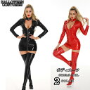 レディース ボディスーツ ボンテージ セクシー コスチューム キャットスーツ エナメル レッド ブラック コスプレ ワンピース 仮装ファッション ワンピース ボディコン ボンテージ コスチューム ボディコン ボンテージ レディースハロウイン衣装 女性用 送料無料(4)