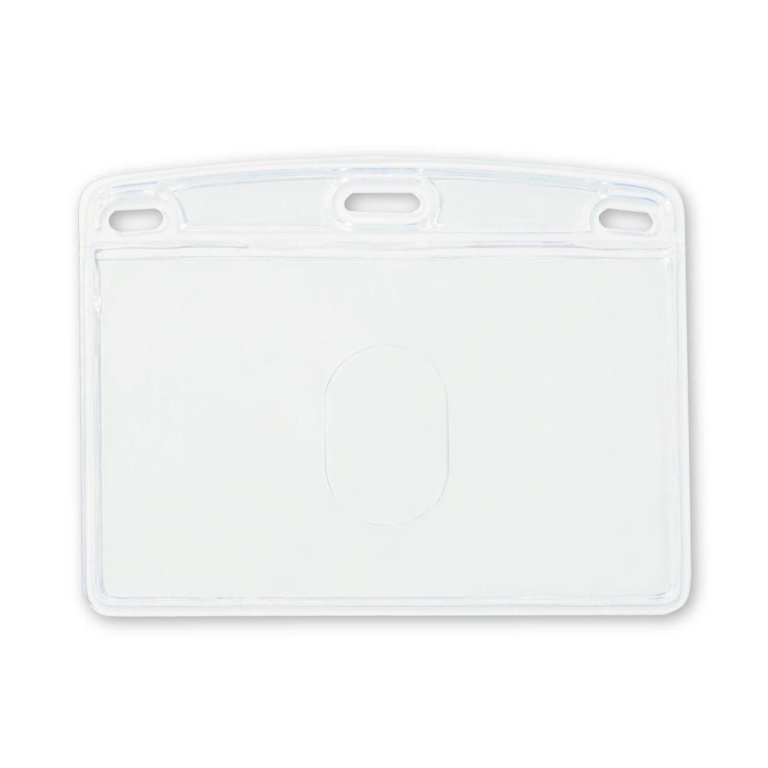 オープン工業 名札ケース ソフト ヨコ 2枚収納 NX-119