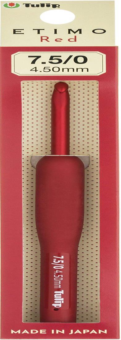 Tulip チューリップ 編み針 『ETIMO Red (エティモレッド) クッショングリップ付きかぎ針 7.5/0号』