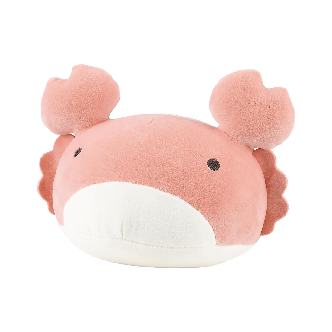 りぶはあと ボルスタークッション マシュマロアクアミエ カニ (全長約22cm) ぬいぐるみ ふわふわ 18207-20