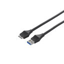 バッファロー BUFFALO ユニバーサルコネクター USB3.0 A to microB ケーブル ブラック 3m BSUAMBU330BK(2)