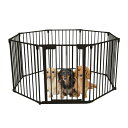 シンセーインターナショナル アイリスプラザ 犬 サークル 折りたたみペットサークル 組み換え自由 8枚セット ブラック